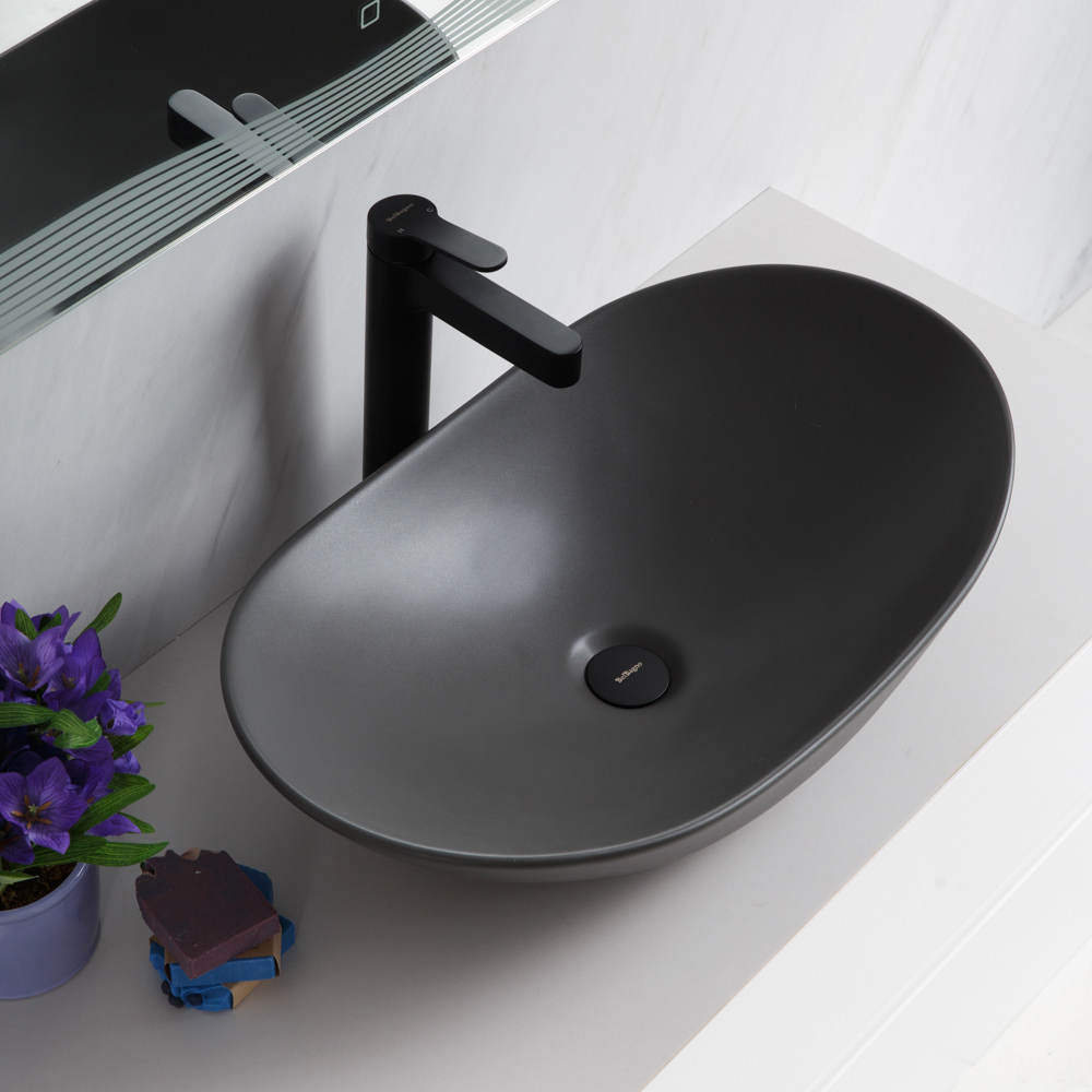 Накладная раковина BelBagno BB1404-H311 60,5  см серая матовая в 100Kran: Широкий выбор и доступные цены.