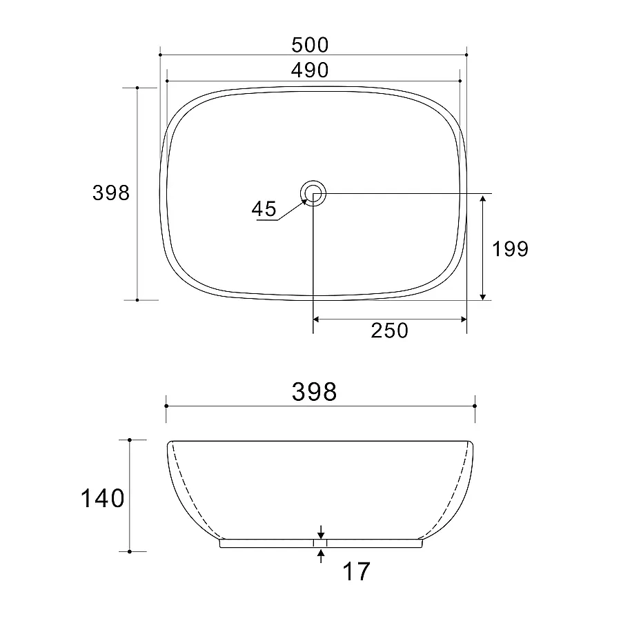 Раковина накладная прямоугольная Wonzon & Woghand TAHOE WW-RN41286-GW белая глянцевая в 100Kran: Широкий выбор и доступные цены.