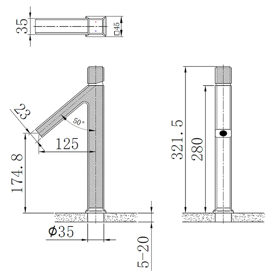Смеситель для раковины Maxonor PURE LIFE ABSOLUTE PL11109.4-9 графит матовый в 100Kran: Широкий выбор и доступные цены.