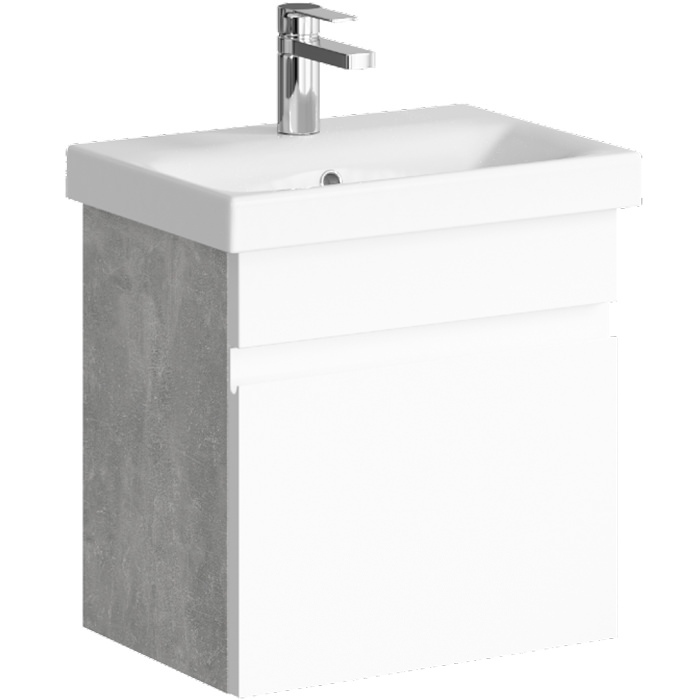 Тумба под раковину Aqwella Smart 60 SRT0106BS подвесная бетон светлый в 100Kran: Широкий выбор и доступные цены.