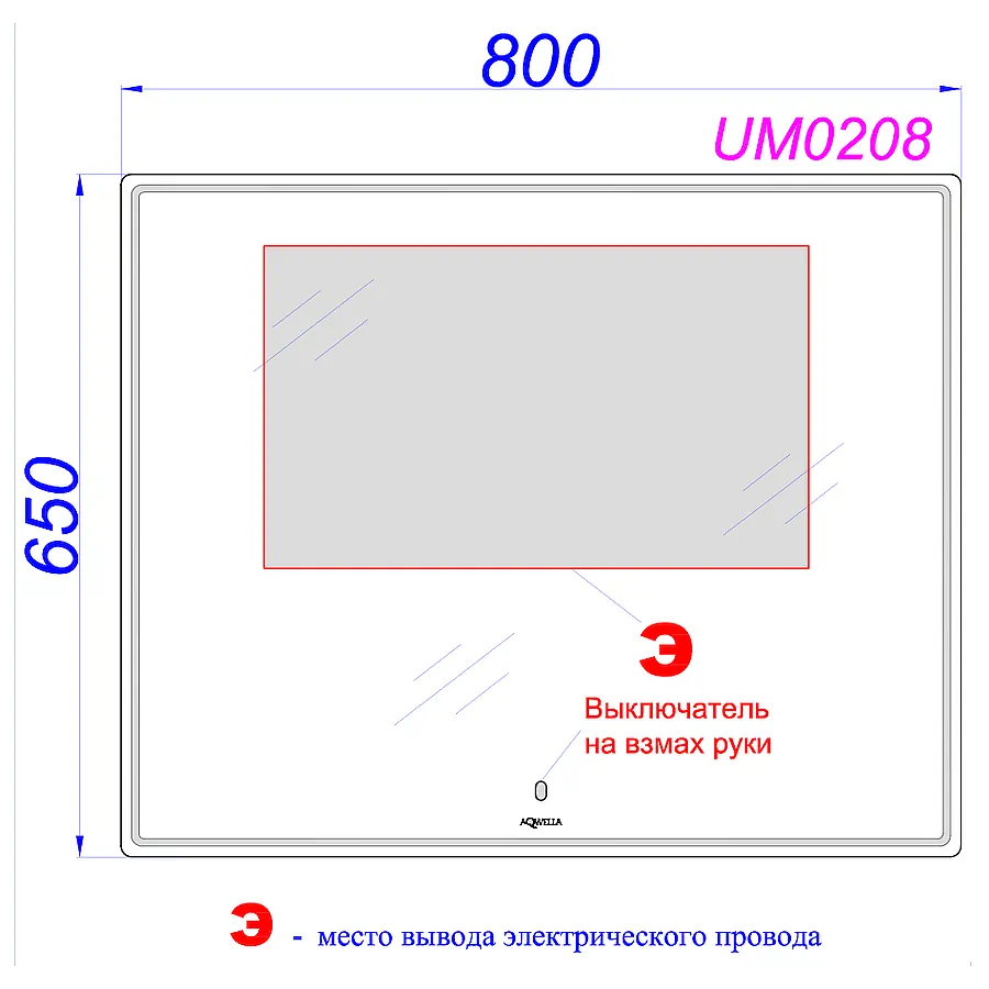 Зеркало с подсветкой AQWELLA UM 80 см UM0208 100Kran: Широкий выбор и доступные цены.