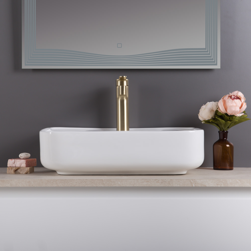 Накладная раковина BelBagno BB1321 40  см белая глянцевая в 100Kran: Широкий выбор и доступные цены.