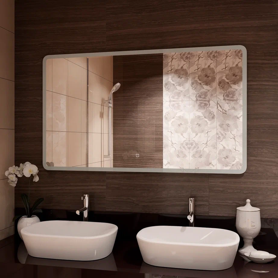 Зеркало с подсветкой "Demure medium" 1200x700 100Kran: Широкий выбор и доступные цены.