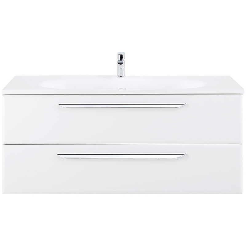 Тумба с раковиной подвесная CEZARES 75 см ECO-750-2C-SO-BL Bianco Lucido в 100Kran: Широкий выбор и доступные цены.