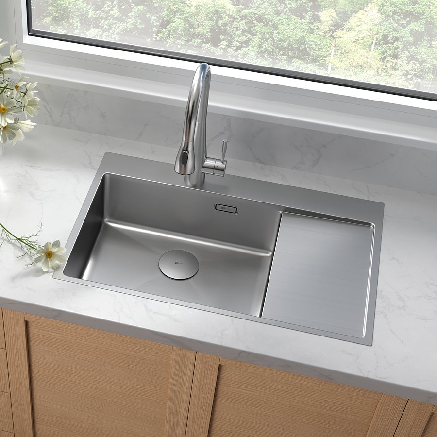 Кухонная мойка Lemark KEZADRA 780L 9937149 сталь в 100Kran: Широкий выбор и доступные цены.