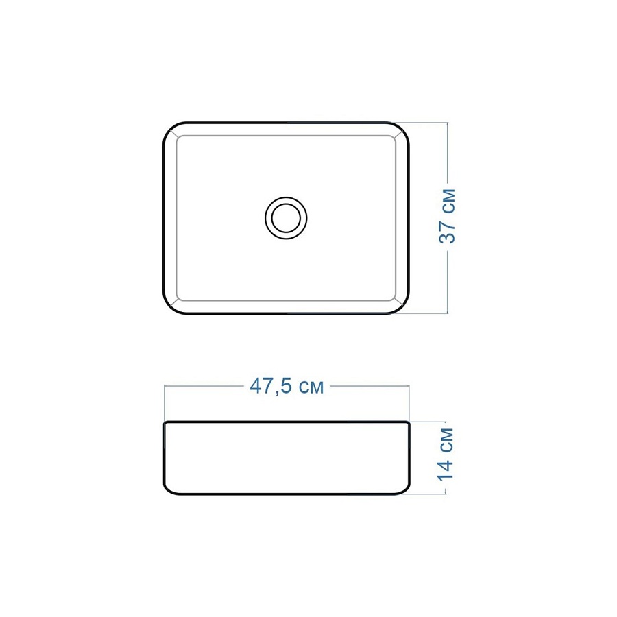 Раковина накладная Maretti Umbria UM13NS03-844 47,5 см белая в 100Kran: Широкий выбор и доступные цены.