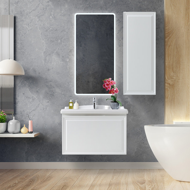 Тумба с раковиной подвесная CEZARES 80 см GIUBILEO-800-1C-SO-BL Bianco Lucido в 100Kran: Широкий выбор и доступные цены.