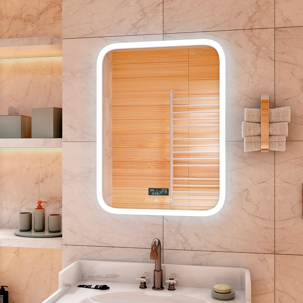Зеркало с подсветкой Континент "Glamour  Led" 700х900 с музыкальным блоком и подогревом ЗЛП451 100Kran: Широкий выбор и доступные цены.