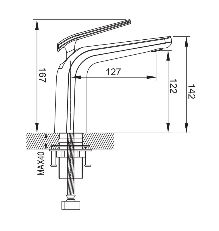 Смеситель для раковины Rose R39H R3901H черный в 100Kran: Широкий выбор и доступные цены.