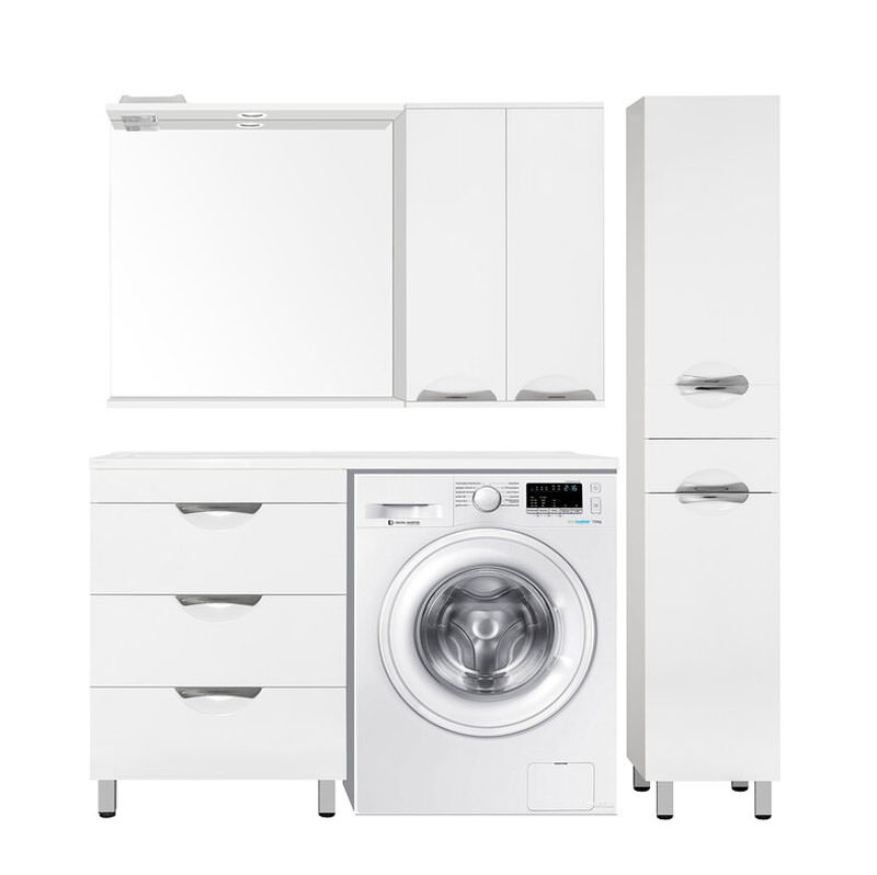 Тумба с раковиной напольная Style Line Жасмин 60 3 ящ. Умывальник Даллас 1200*480 белый ЛС-00000644 в 100Kran: Широкий выбор и доступные цены.