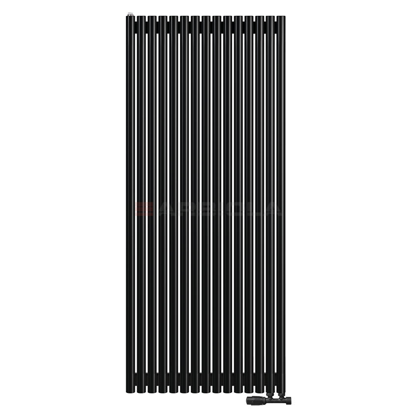 Вертикальный радиатор с нижним подключением Arbiola Iris V 109457 74,2 х 175 см черный матовый ral 9005 от интернет-магазина сантехники 100Kran!