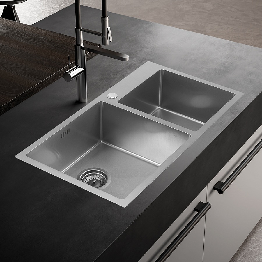 Кухонная мойка 78 х 43 см MELANA ProfLine 3,0/220 двойная чаша S7843H сатин в 100Kran: Широкий выбор и доступные цены.