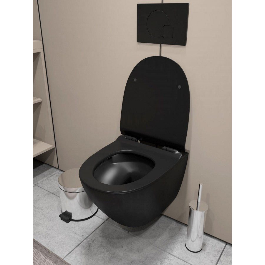 Унитаз подвесной Maretti Elena EA10PBM93-560 черный в 100Kran: Широкий выбор и доступные цены.