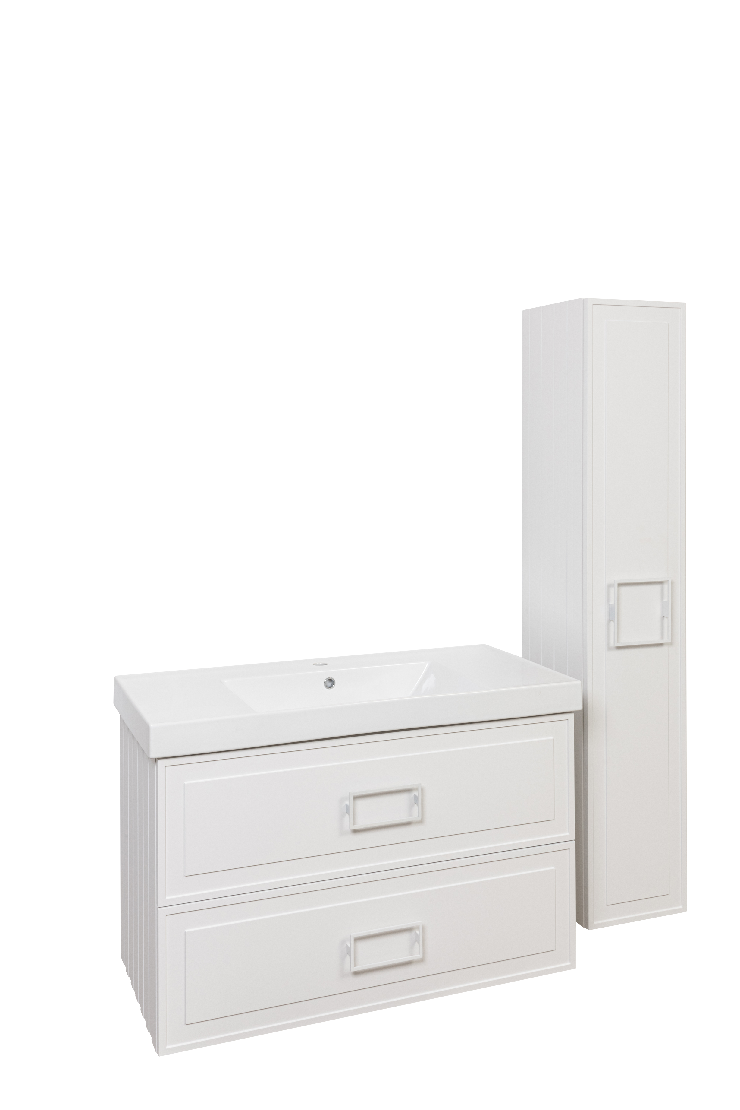 Тумба под раковину LA FENICE Cubo Bianco TWIN белая 100 FNC-01-CUB-B-100-2 в 100Kran: Широкий выбор и доступные цены.