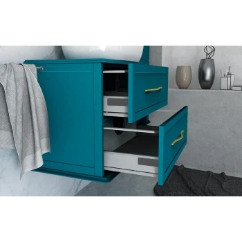 Тумба с раковиной подвесная CEZARES 100 см TIFFANY 54953 Blu Petrolio в 100Kran: Широкий выбор и доступные цены.