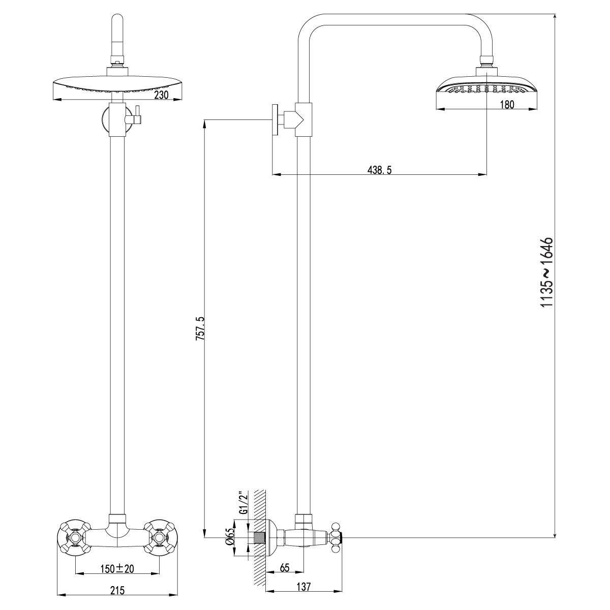 Смеситель для душа Lemark Standard LM2160C хром в 100Kran: Широкий выбор и доступные цены.