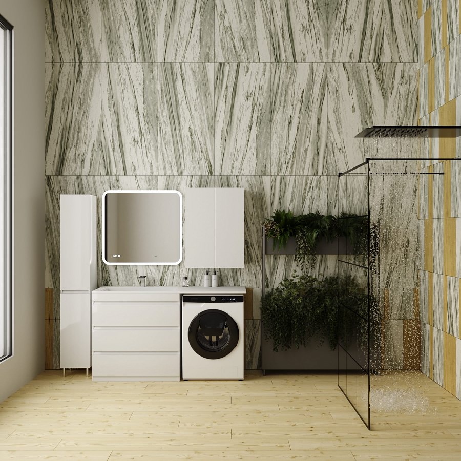 Зеркало  Style Line  "Даллас 150" Люкс белое СС-00002354 100Kran: Широкий выбор и доступные цены.