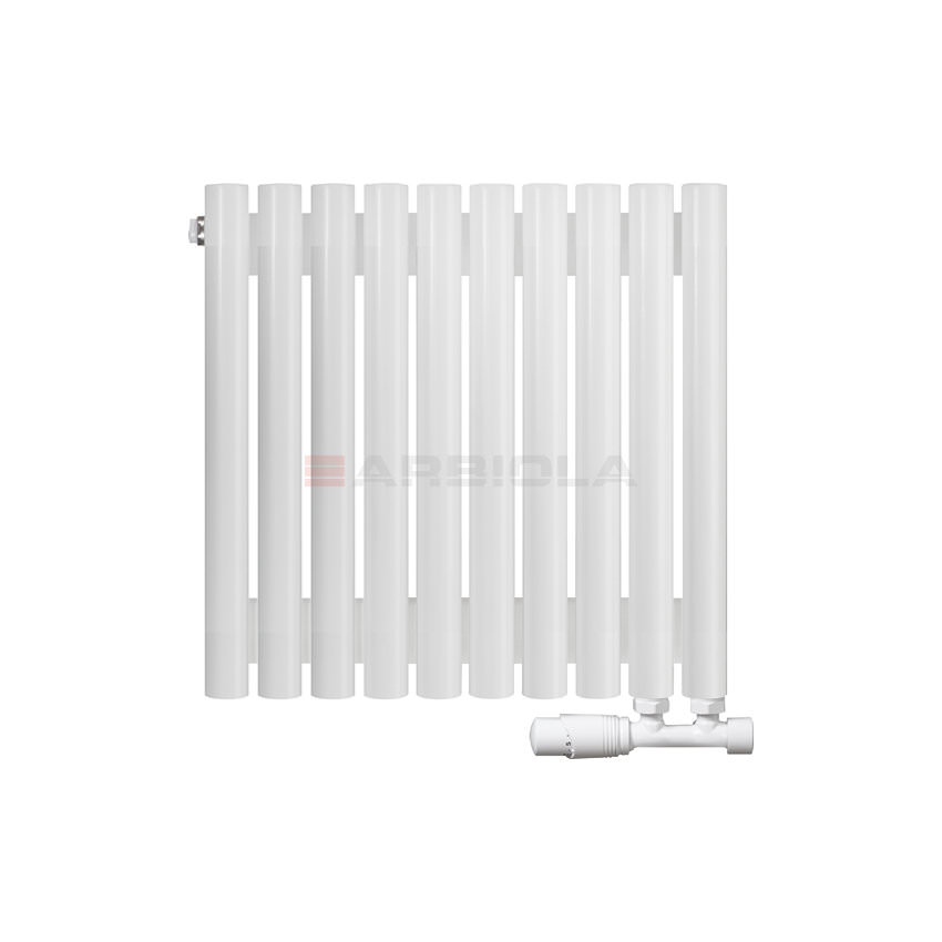 Вертикальный радиатор с нижним подключением Arbiola Iris V 96735 49,2 х 50 см белый матовый ral 9016 от интернет-магазина сантехники 100Kran!