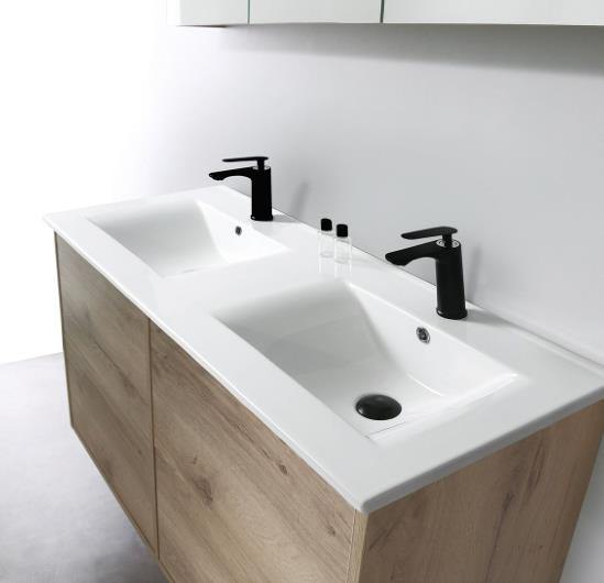 Раковина врезная  CeramaLux YJ809-120 121,5 см белая в 100Kran: Широкий выбор и доступные цены.