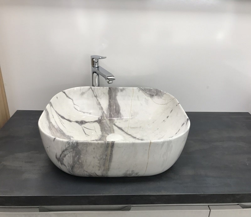 Раковина накладная  CeramaLux K397G125 50 см под камень в 100Kran: Широкий выбор и доступные цены.