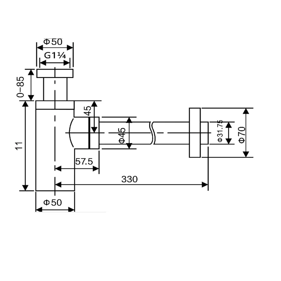 Сифон для раковины Savol S-LSQ01 хром в 100Kran: Широкий выбор и доступные цены.