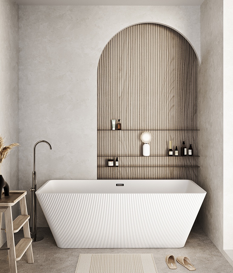 Ванна отдельностоящая Grossman Cristal GR-2022M 170х75х58 см белый матовый в 100Kran: Широкий выбор и доступные цены.