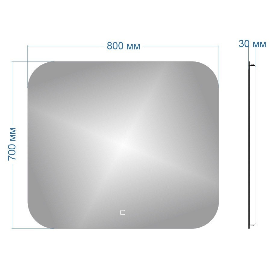 Зеркало с подсветкой Maretti Florenza FL148070P25EL 80x70 см 100Kran: Широкий выбор и доступные цены.