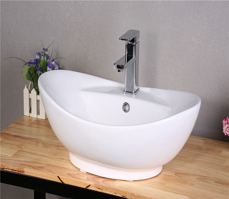 Раковина накладная  CeramaLux 9018 59,5 см белая в 100Kran: Широкий выбор и доступные цены.