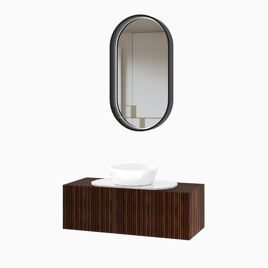 Тумба подвесная с раковиной Maxonor Pure Life SALON HADA 120 см PL-MC10-120-BN грецкий орех в 100Kran: Широкий выбор и доступные цены.