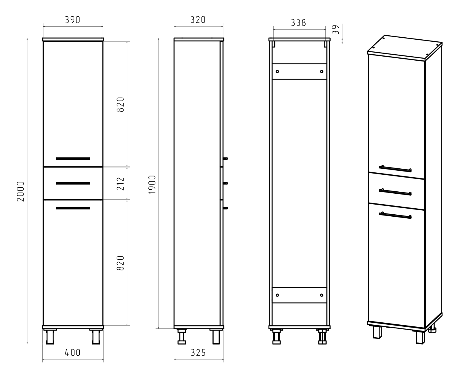 Шкаф - пенал Misty Терра 40 напольный правый серый П-Тер0504050-1ЯП в 100Kran: Широкий выбор и доступные цены.