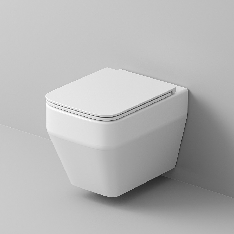 Унитаз подвесной Grossman GR-4410SQ безободковый смыв торнадо белый в 100Kran: Широкий выбор и доступные цены.