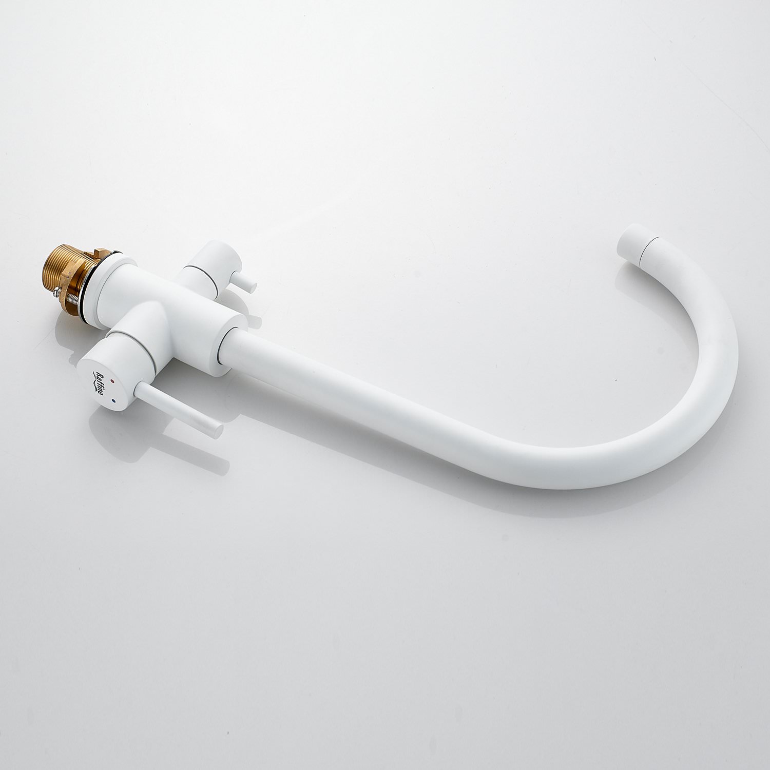 Смеситель для кухни с подключением фильтра воды Raffine F108C белый в 100Kran: Широкий выбор и доступные цены.