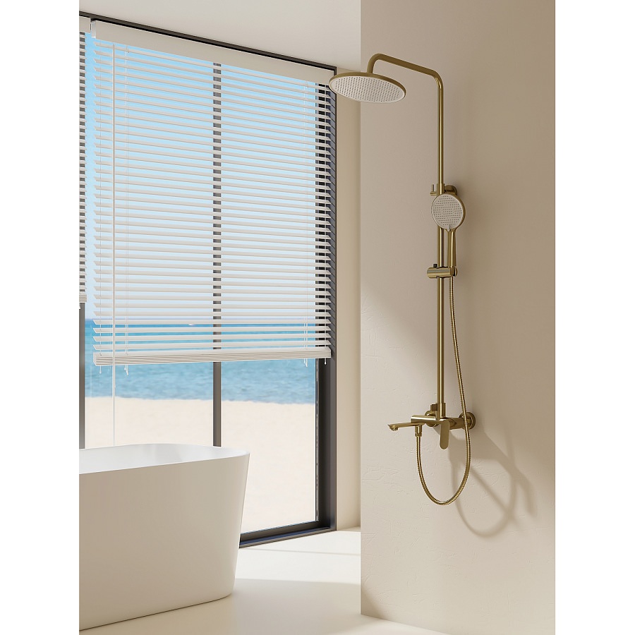 Душевая система Splenka S41.24.03 сатин золотой в 100Kran: Широкий выбор и доступные цены.