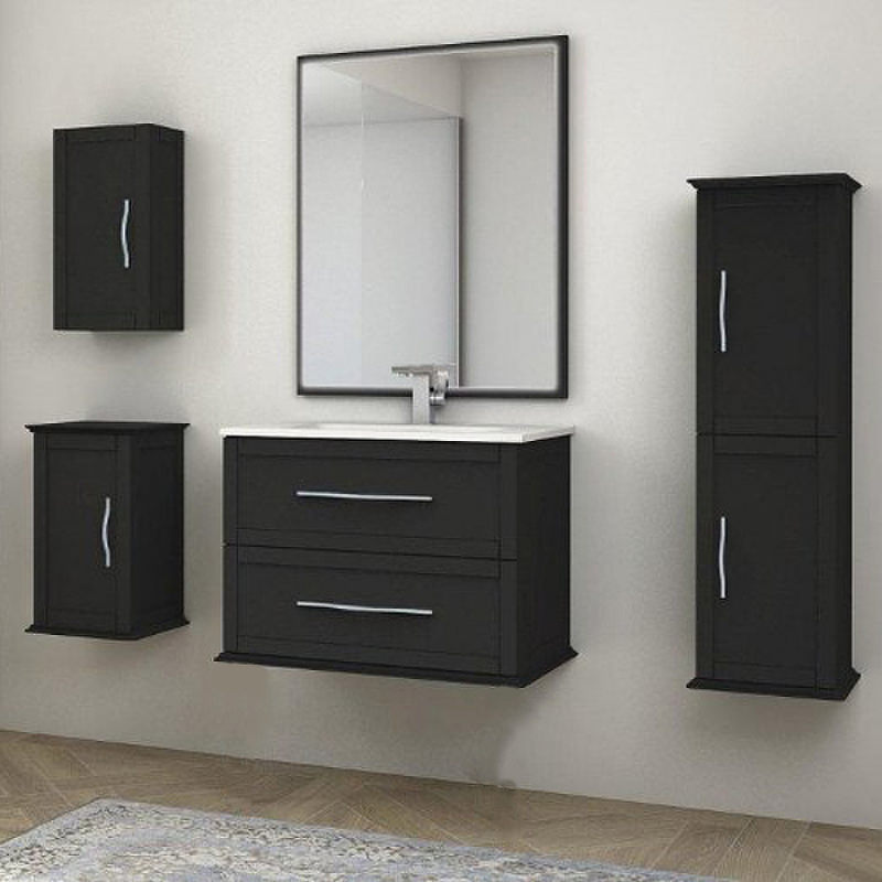 Тумба с раковиной подвесная CEZARES 75 см TIFFANY 54949 Nero Grafite в 100Kran: Широкий выбор и доступные цены.