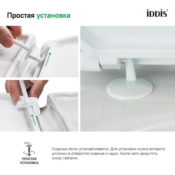Сиденье для унитаза ID 01 046.1 белое в 100Kran: Широкий выбор и доступные цены.