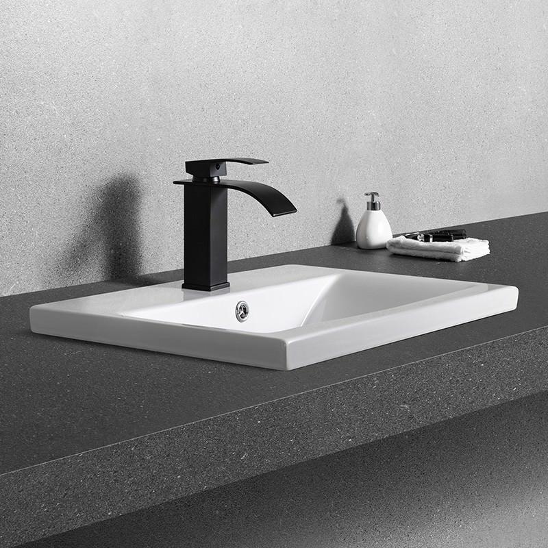 Раковина врезная  CeramaLux 9393-60 61,5 см белая в 100Kran: Широкий выбор и доступные цены.