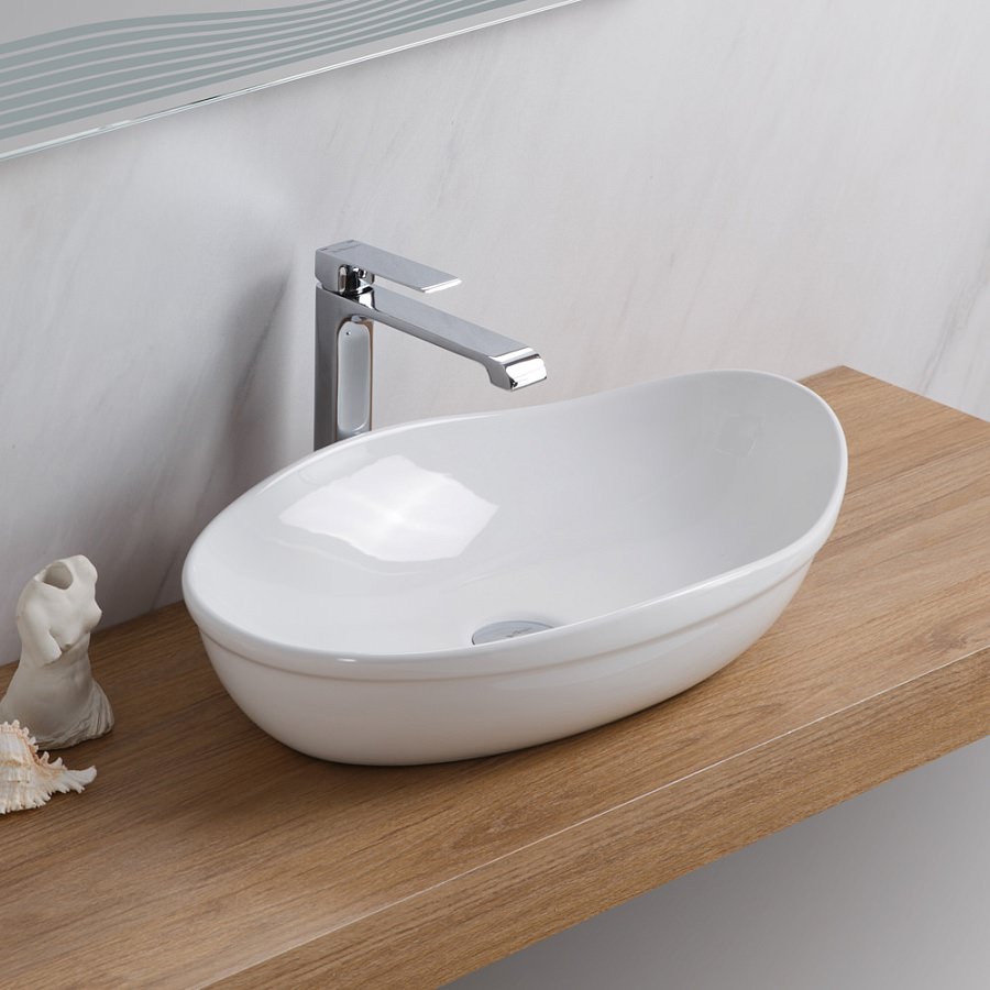 Накладная раковина BelBagno BB1362 34  см белая глянцевая в 100Kran: Широкий выбор и доступные цены.