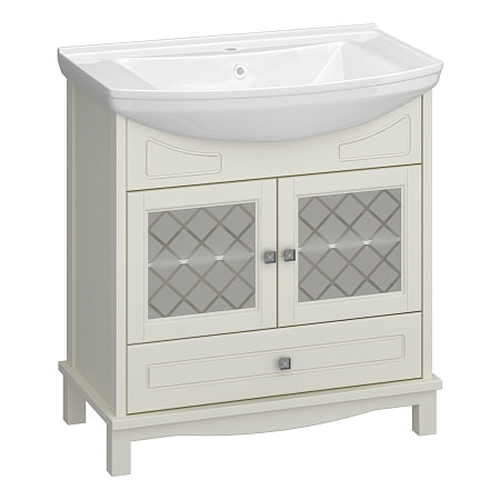 Тумба Opadiris Омега 75 00-00002951 слоновая кость в 100Kran: Широкий выбор и доступные цены.