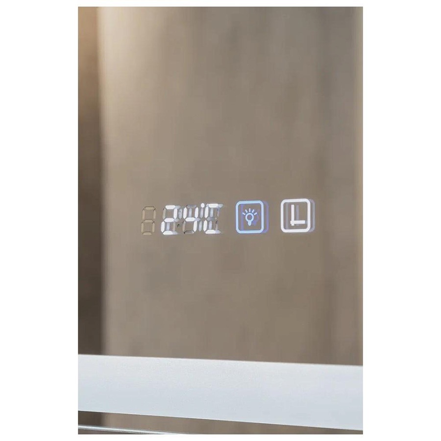 Зеркальный шкаф с подсветкой Silver Mirrors Фиджи BLACK 50 х 75 см  - 4.2 LED-00002728 левый часы, ТХ, сенсорный выключатель создать уют и комфорт, это просто!