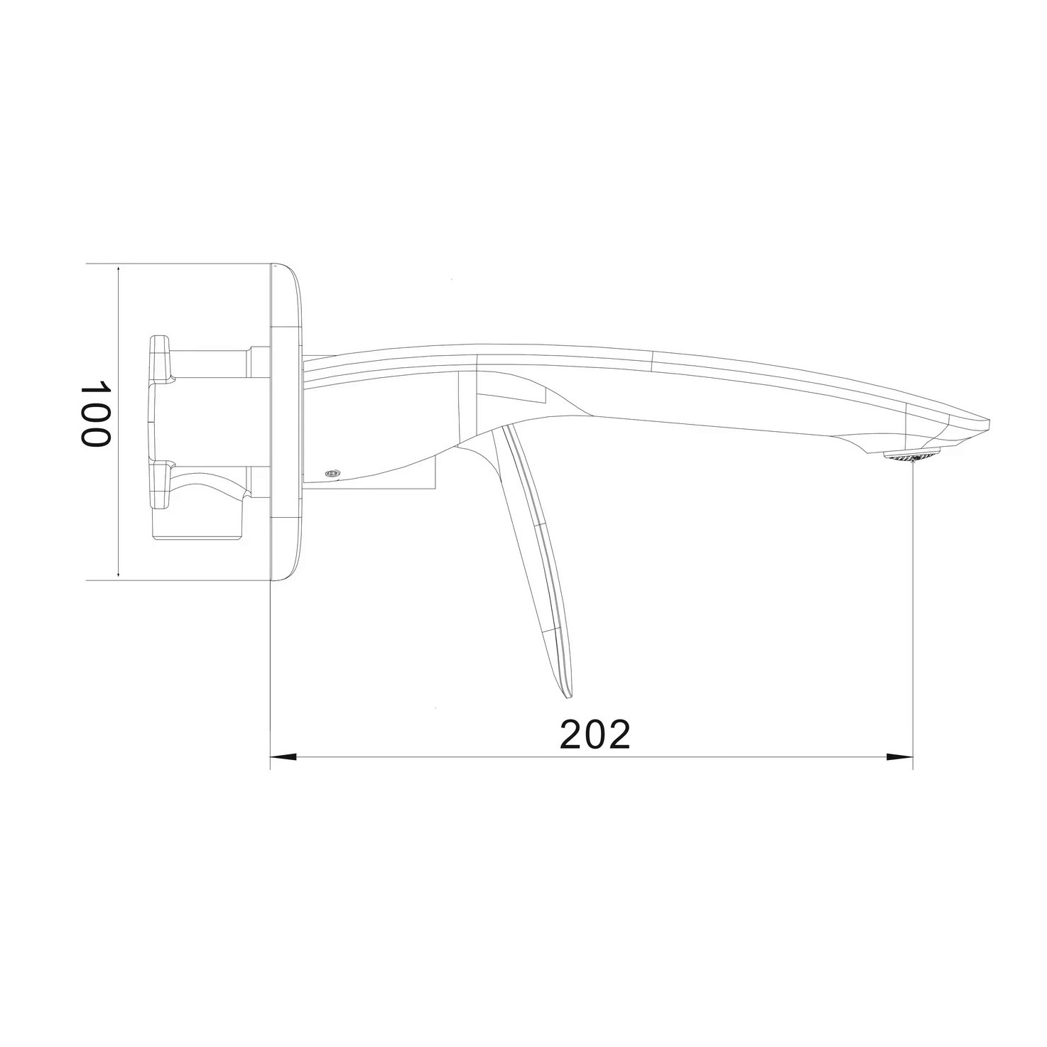 Смеситель для раковины встраиваемый Rose R11 R1141 хром в 100Kran: Широкий выбор и доступные цены.