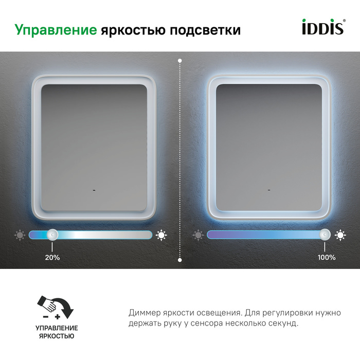 Зеркало с подсветкой 60 см Esper IDDIS ESP6000i98 100Kran: Широкий выбор и доступные цены.