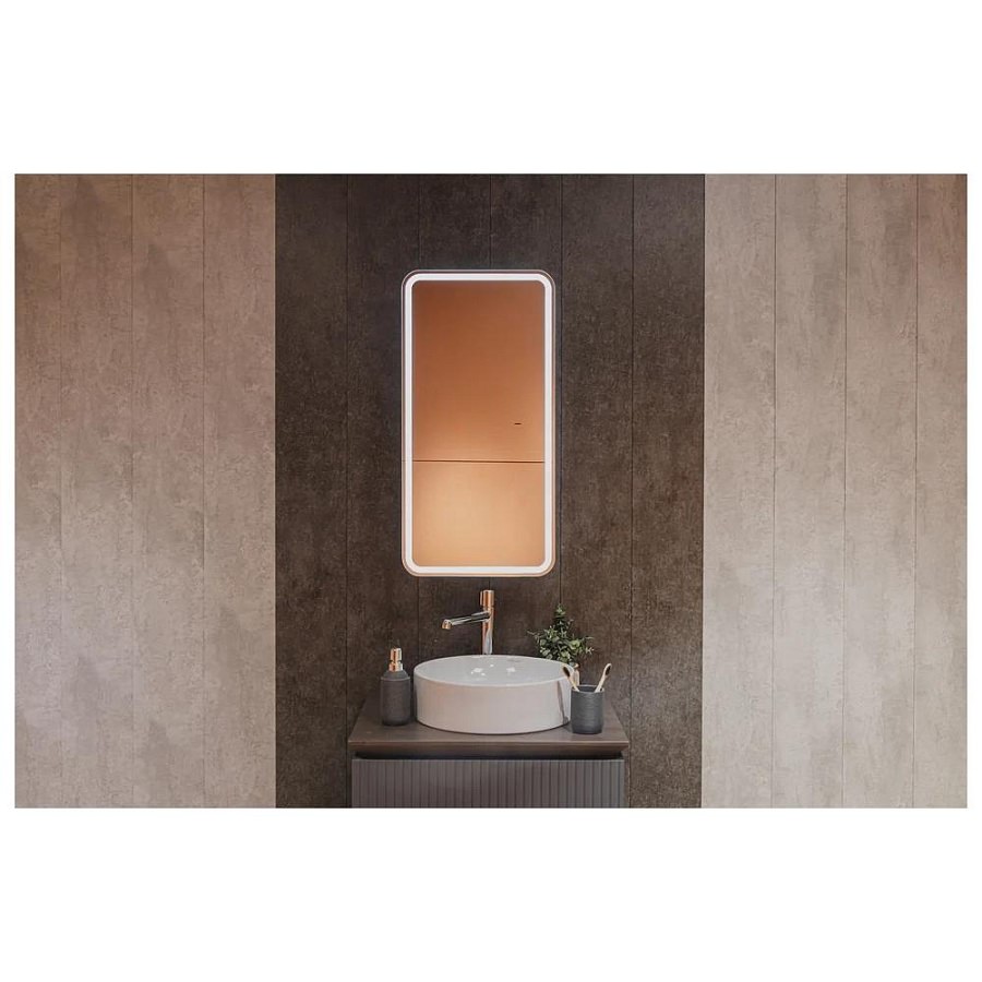 Зеркальный шкаф с подсветкой Silver Mirrors Фиджи Flip 40 х 80 см  LED-00003049 ИК бесконтактный сенсор создать уют и комфорт, это просто!