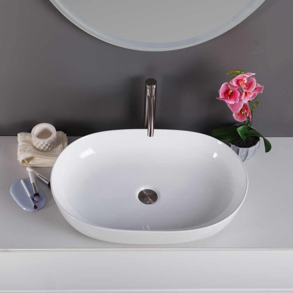 Накладная раковина BelBagno BB1348 42  см белая глянцевая в 100Kran: Широкий выбор и доступные цены.