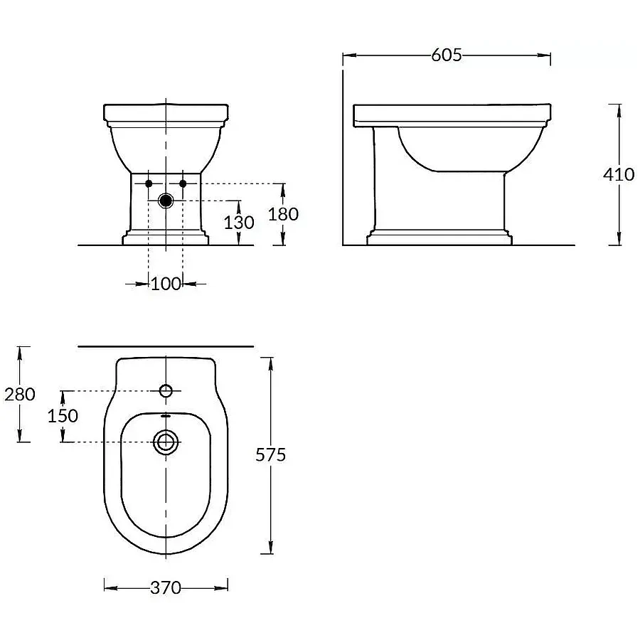 Биде напольное Kerama Marazzi POMPEI PO.bidet.01 белое в 100Kran: Широкий выбор и доступные цены.