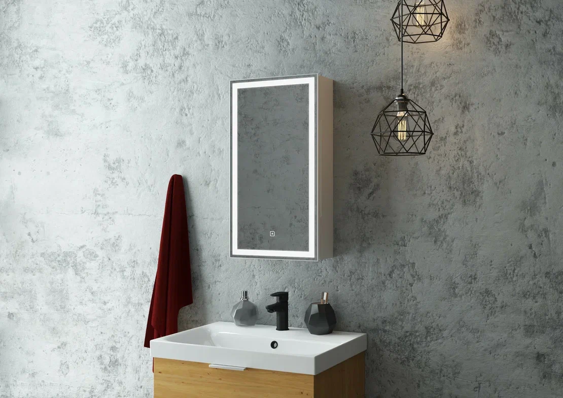 Зеркало-шкаф  с подсветкой  "Allure LED" 350х650 левый МВК055 создать уют и комфорт, это просто!