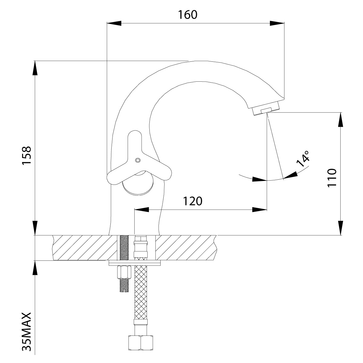 Смеситель Rossinka RS40-61 для раковины хром в 100Kran: Широкий выбор и доступные цены.