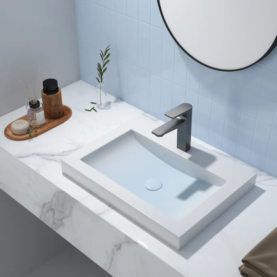Смеситель для раковины FAUCET DREISER RH-G3001-QH оружейная сталь в 100Kran: Широкий выбор и доступные цены.