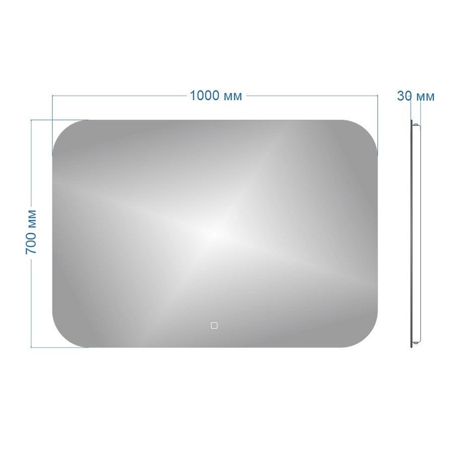 Зеркало с подсветкой Maretti Florenza FL1410070P25EL 100x70 см 100Kran: Широкий выбор и доступные цены.