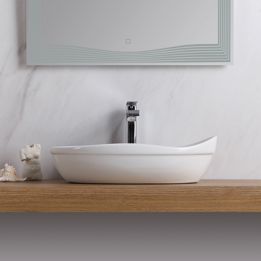 Накладная раковина BelBagno BB1362 34  см белая глянцевая в 100Kran: Широкий выбор и доступные цены.
