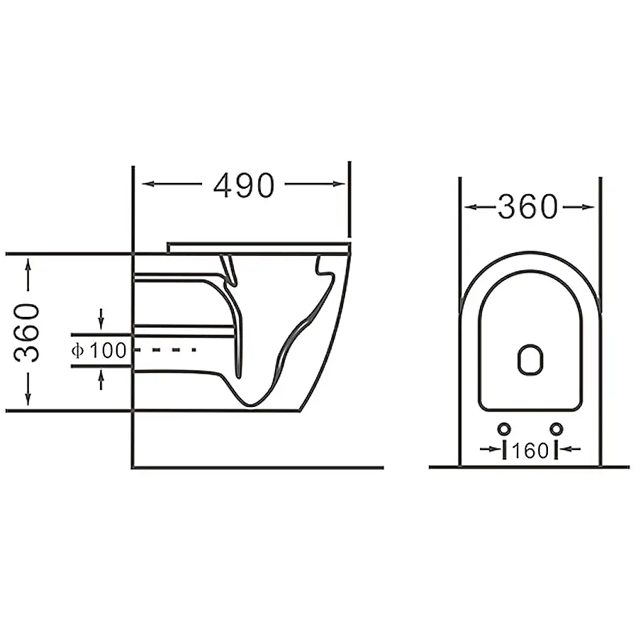Унитаз безободковый подвесной Casa Benelle BC-1007 Tornado белый в 100Kran: Широкий выбор и доступные цены.